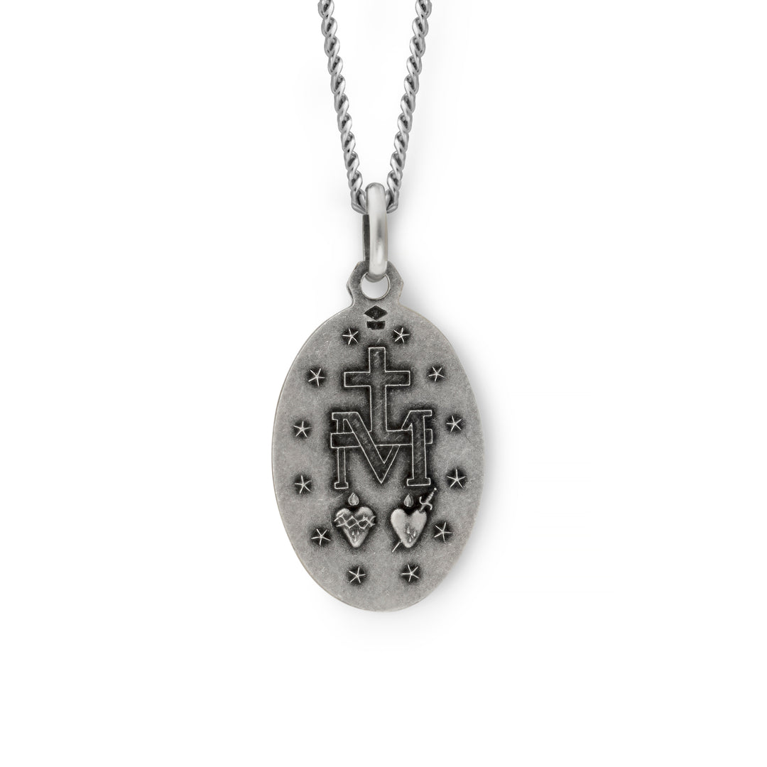The Labouré Sterling Silver Miraculous Medal Necklace