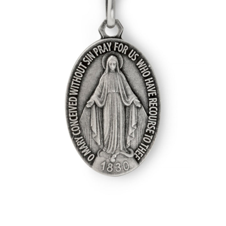 The Labouré Sterling Silver Miraculous Medal Necklace