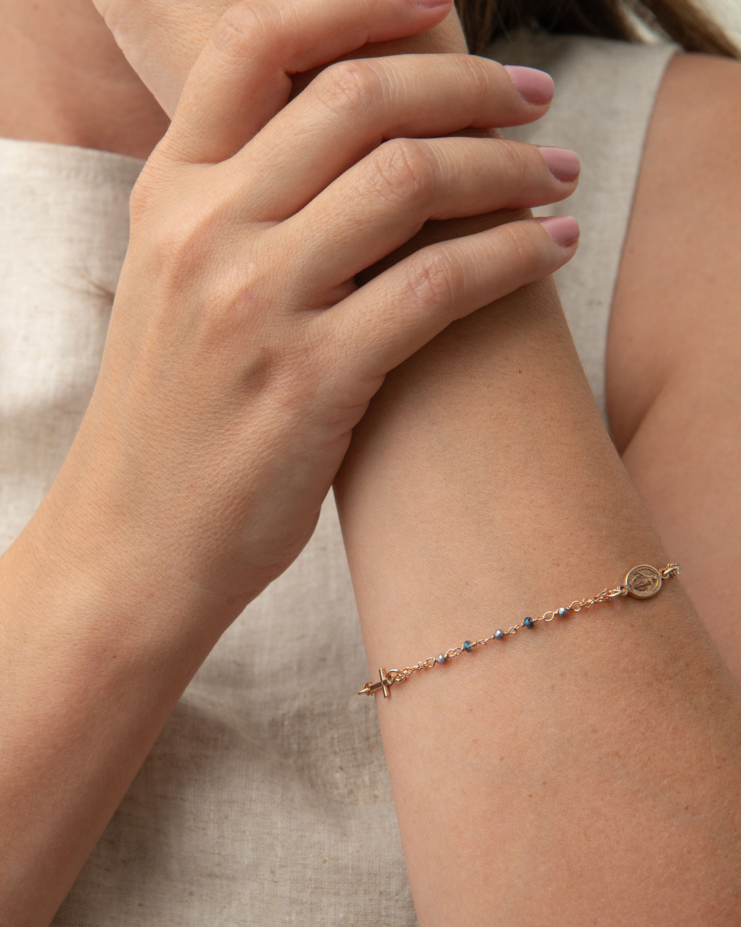 The Labouré Rose Gold Miraculous Medal Bracelet